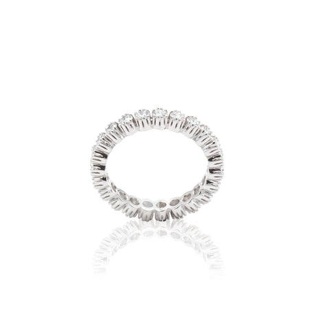 Anello Eternelle Musa in Oro Bianco e Diamanti Bianchi-Anelli-CRIERI- [SKU] -Gioielleria Granarelli