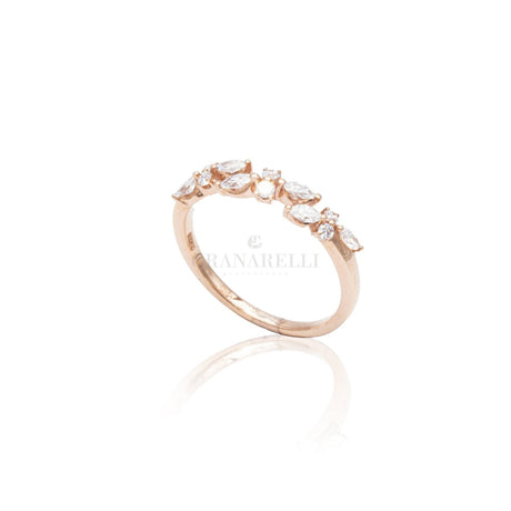 Anello Fantasia in Oro Rosa e Diamanti-Anelli-CRIVELLI- [SKU] -Gioielleria Granarelli