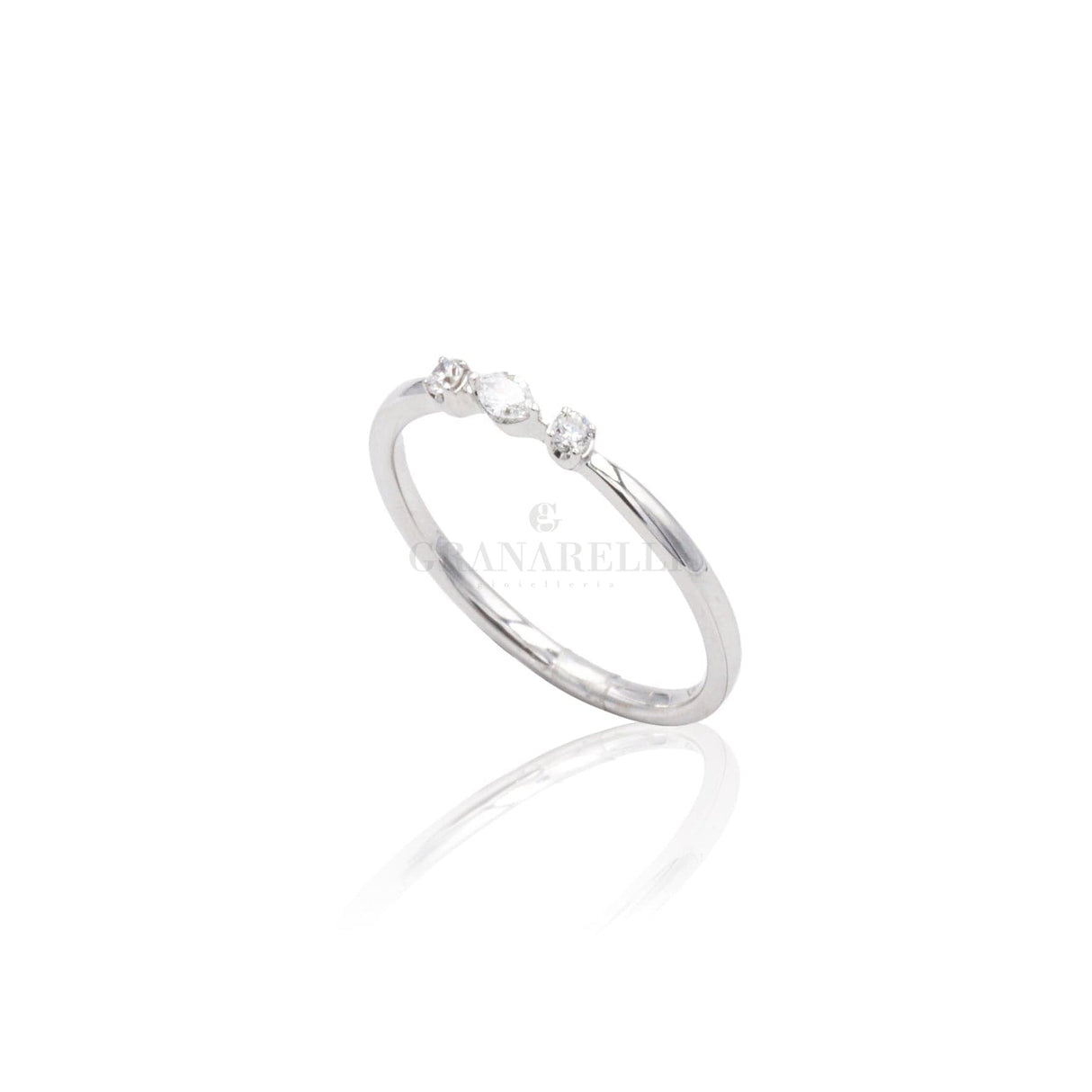 Anello Fantasia micro in Oro bianco e Diamanti-Anelli-CRIVELLI- [SKU] -Gioielleria Granarelli