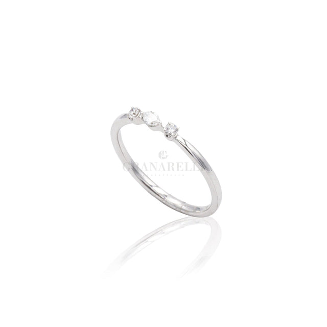 Anello Fantasia micro in Oro bianco e Diamanti-Anelli-CRIVELLI- [SKU] -Gioielleria Granarelli