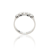 Anello Fedina 5 Diamanti 0.51kt in Oro Bianco-Anelli-GRANARELLI-Gioielleria Granarelli