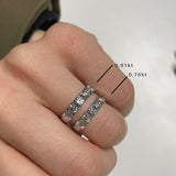 Anello Fedina 5 Diamanti 0.76kt in Oro Bianco-Anelli-GRANARELLI-13-Gioielleria Granarelli