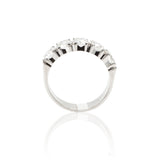 Anello Fedina 5 Diamanti 1.53kt in Oro Bianco-GRANARELLI-AN05410-5P153-Gioielleria Granarelli