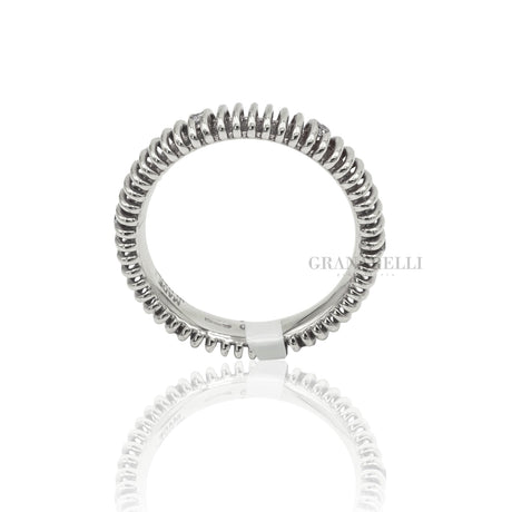 Anello Fedina Fascia larga Diamanti In Oro Bianco-Anelli-SALVINI-Gioielleria Granarelli