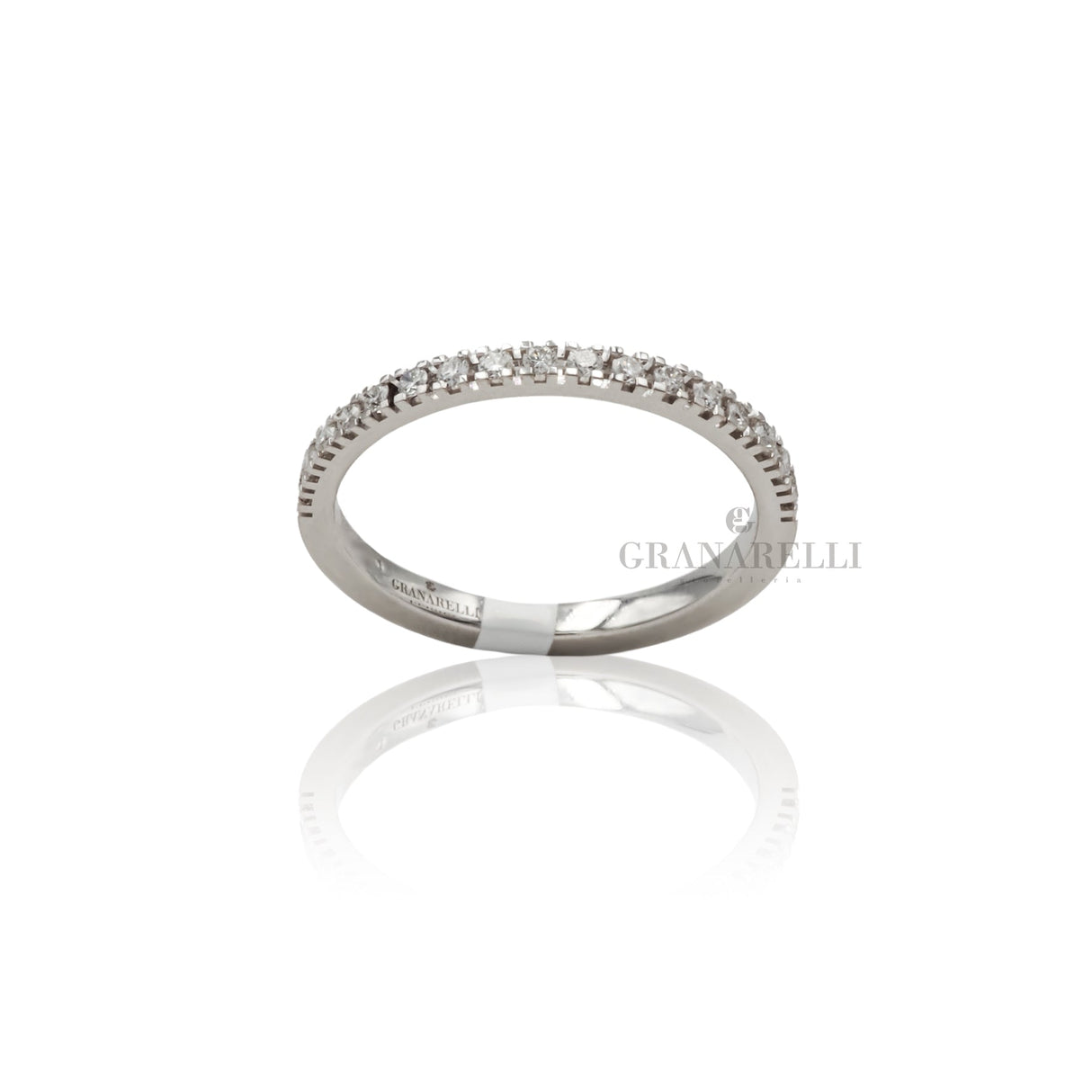 Anello Fedina con Diamanti 0.19kt in Oro bianco-Anelli-GRANARELLI-Gioielleria Granarelli