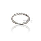Anello Fedina con Diamanti 0.19kt in Oro bianco-Anelli-GRANARELLI-Gioielleria Granarelli