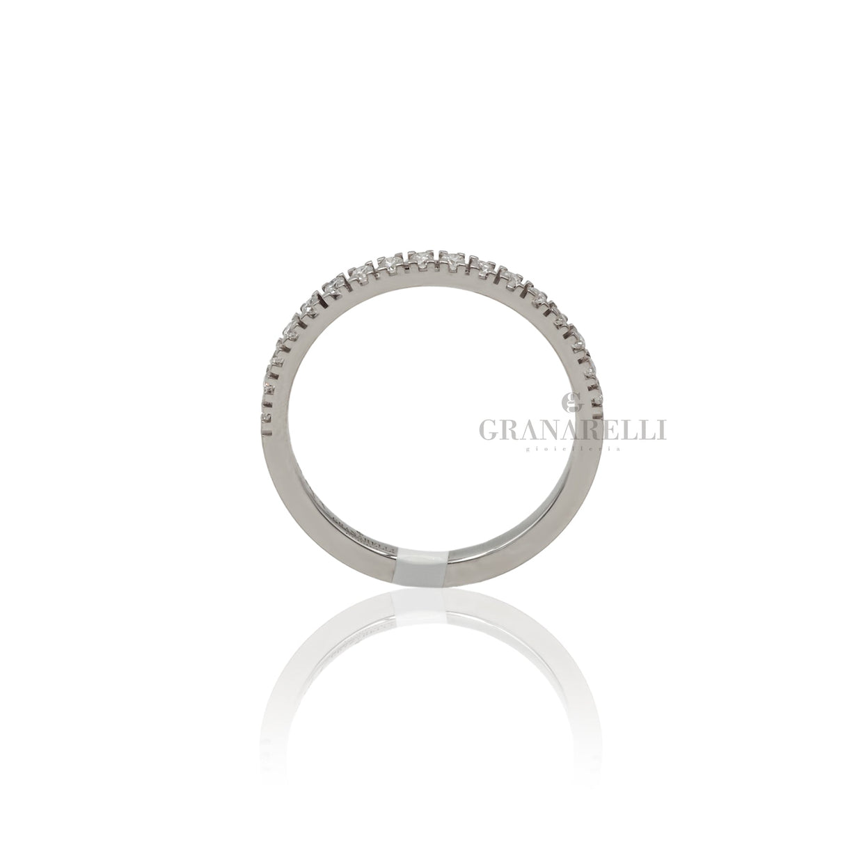 Anello Fedina con Diamanti 0.19kt in Oro bianco-Anelli-GRANARELLI-Gioielleria Granarelli