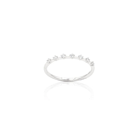 Anello Fedina Oro Bianco e Diamanti-Anelli-CRIVELLI- [SKU] -Gioielleria Granarelli