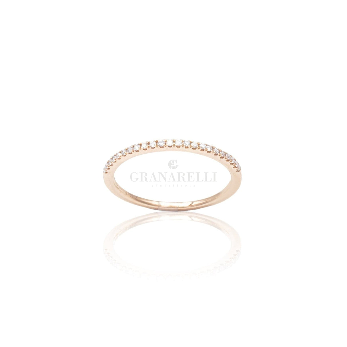 Anello Fedina Sottile Oro Rosa-Anelli-CRIVELLI- [SKU] -Gioielleria Granarelli