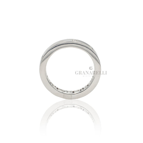 Anello Fedina a Spot Di Diamanti In Oro Bianco-Anelli-CRIVELLI-Gioielleria Granarelli