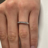 Anello Fedina con 9 Diamanti 0.30kt in Oro Bianco-Anelli-GRANARELLI-13-Gioielleria Granarelli