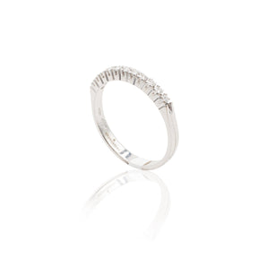 Anello Fedina con Diamanti 0.15kt in Oro Bianco-Anelli-GRANARELLI-13-Gioielleria Granarelli