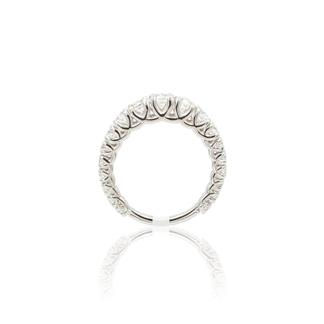 Anello Fedina di Diamanti Scalata in Oro Bianco-Anelli-GRANARELLI-14-Gioielleria Granarelli