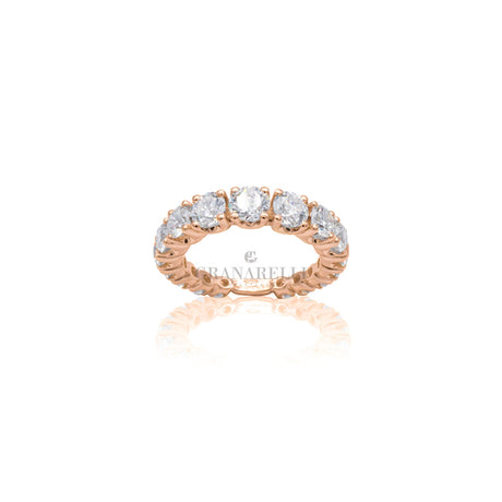 Anello Fedina di Diamanti Scalata 1.63kt in Oro Rosa-Anelli-CRIVELLI-14-Gioielleria Granarelli
