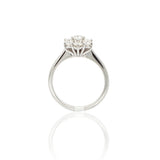 Anello Fiore con Diamanti 1.11kt in Oro Bianco-Anelli-GRANARELLI-Gioielleria Granarelli