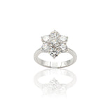 Anello Fiore 2.20kt in Oro Bianco-Anelli-GRANARELLI-14-Gioielleria Granarelli