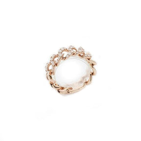 Anello Groumette Oro rosa Diamanti Bianchi-Anelli-BUONOCORE- [SKU] -Gioielleria Granarelli