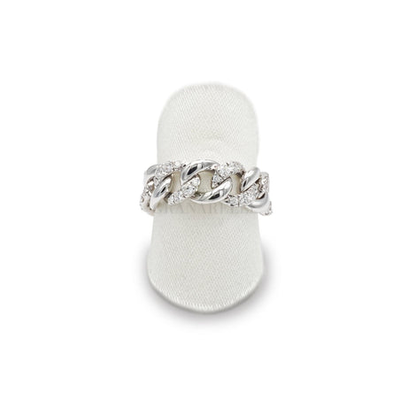 Anello Groumette in Oro Bianco e Diamanti-Anelli-CRIVELLI- [SKU] -Gioielleria Granarelli