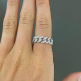 Anello groumette con diamanti Oro Bianco 1.16kt-Anelli-GRANARELLI-Gioielleria Granarelli