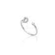 Anello Iniziale Lettera D con Diamanti Oro Bianco-Anelli-CRIVELLI- [SKU] -Gioielleria Granarelli