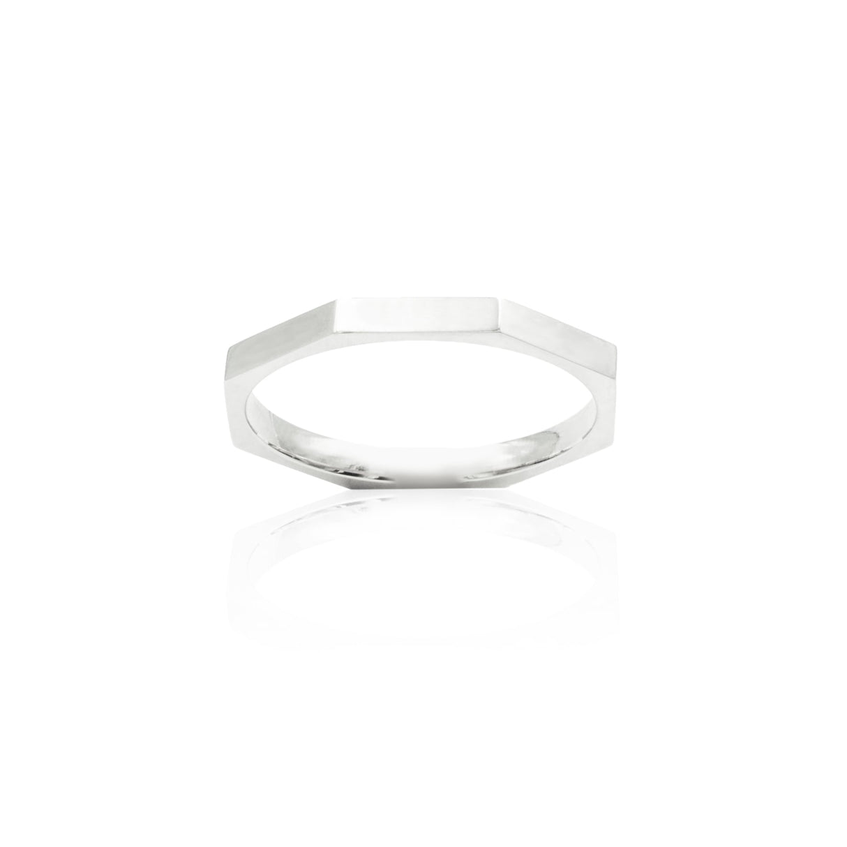 Anello Ottogonale In Oro Bianco-Anelli-GRANARELLI-12-Gioielleria Granarelli