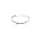 Anello Ottogonale In Oro Bianco-Anelli-GRANARELLI-12-Gioielleria Granarelli