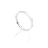 Anello Ottogonale In Oro Bianco-Anelli-GRANARELLI-12-Gioielleria Granarelli