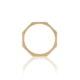 Anello Ottagonale In Oro Giallo Con Diamanti-Anelli-GioGio-13-Gioielleria Granarelli
