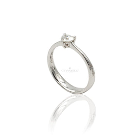Anello Solitario Diamante taglio Cuore 0.47kt-Anelli-RECARLO-0.47kt G VS - misura 13-Gioielleria Granarelli