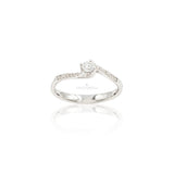 Anelli Anello Solitario In oro Bianco RECARLO