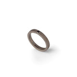 Anello Solitario Uomo Titanio con Diamanti Nero-Anelli-MANO- [SKU] -Gioielleria Granarelli