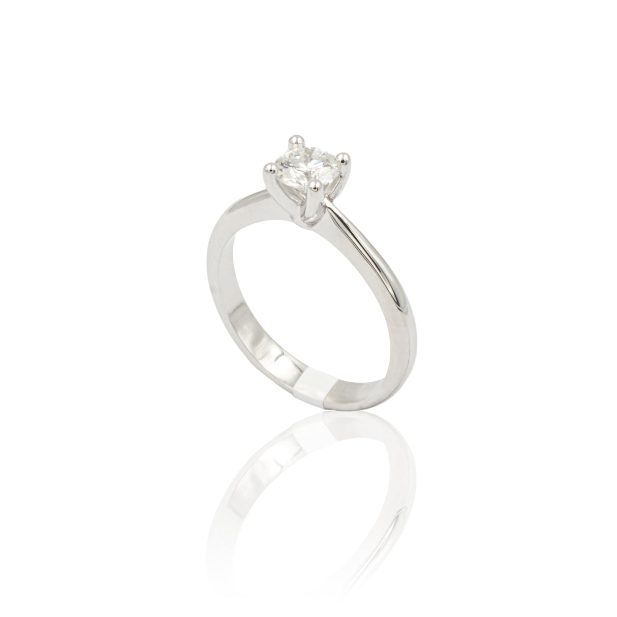 Anello Solitario quattro punte 0.70kt in platino-Anelli-GRANARELLI-Gioielleria Granarelli