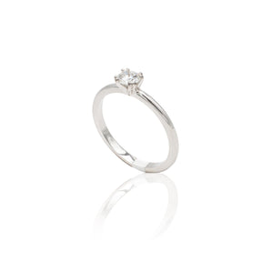 Anello Solitario in Oro Bianco-Anelli-GRANARELLI- [SKU] -Gioielleria Granarelli