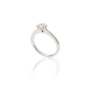 Anello Solitario in Oro Bianco-Anelli-GRANARELLI- [SKU] -Gioielleria Granarelli