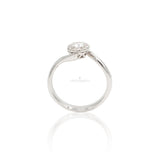 Anelli Anello Solitario in Oro Bianco RECARLO