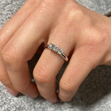 Anello Trilogy 0.55kt In Oro Bianco