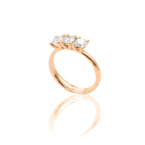 Anello Trilogy 0.65kt In Oro Rosa-GRANARELLI-AN0103R-065-Gioielleria Granarelli