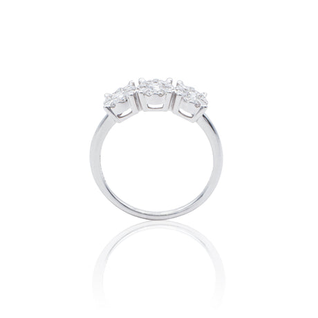 Anello Trilogy Illusione Diamanti Bianchi In Oro Bianco-Anelli-GRANARELLI-13-Gioielleria Granarelli