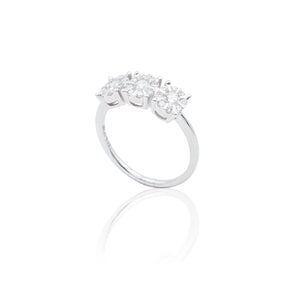 Anello Trilogy Illusione Diamanti Bianchi In Oro Bianco-Anelli-GRANARELLI-13-Gioielleria Granarelli
