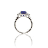 Anello Zaffiro e Diamanti in Oro Bianco-Anelli-GRANARELLI-14-Gioielleria Granarelli
