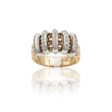 Anello fascia con Diamanti in Oro Bianco e Rosa-Anelli-GRANARELLI-Gioielleria Granarelli