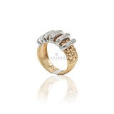 Anello fascia con Diamanti in Oro Bianco e Rosa-Anelli-GRANARELLI-Gioielleria Granarelli