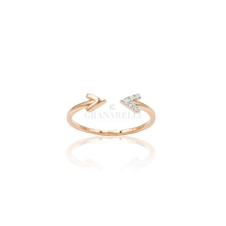 Anello freccia con Diamanti in Oro Rosa-Anelli-CRIVELLI- [SKU] -Gioielleria Granarelli