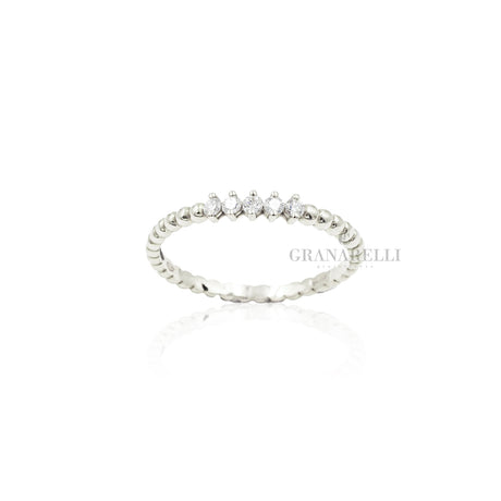 Anello in Oro Bianco con 5 Brillanti-CRIVELLI-276-919-Gioielleria Granarelli