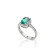 Anello in Oro Bianco con Smeraldo e Diamanti-Anelli-GRANARELLI- [SKU] -Gioielleria Granarelli