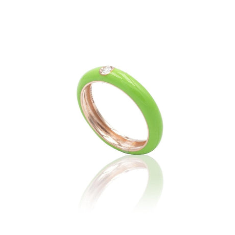 Anello in Oro Rosa Placcato Colore e Diamante-Anelli-BUONOCORE- [SKU] -Gioielleria Granarelli