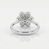 Anello Fiore in Oro Bianco 18kt con Diamanti Naturali 1,72ct