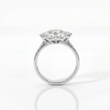 Anello Fiore in Oro Bianco 18kt con Diamanti Naturali 1,72ct