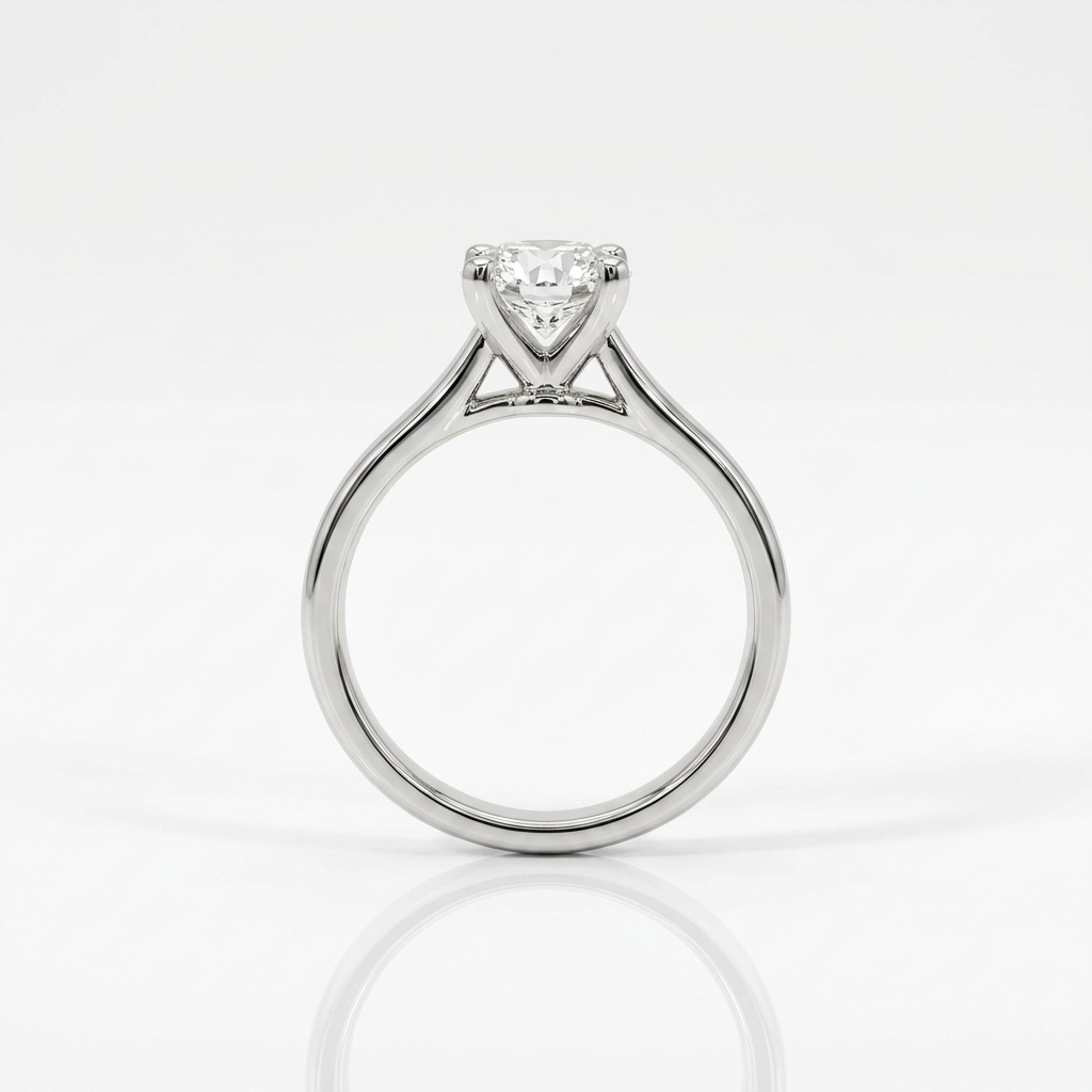 Anello Solitario in Oro Bianco 1.29 kt GIA