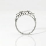 Anello Trilogy Illusione in Oro Bianco e Diamanti ct 0.85